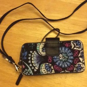 Vera Bradley smartphone wristlet with lanyard
